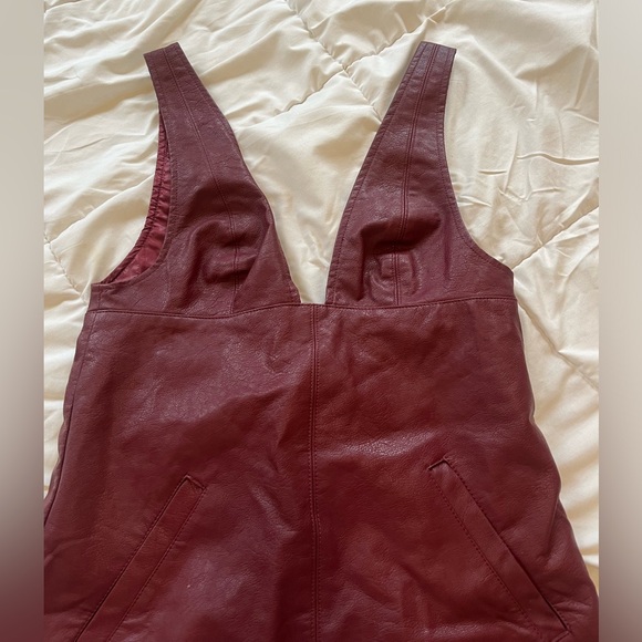 Urban Outfitters Limelight Faux Leather Mini Shift Dress - Picture 6 of 10